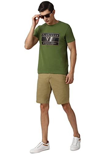 Van Heusen Men's Chino Shorts (VSSRWRGFP64304_Khaki_3XL)