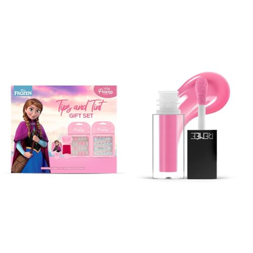 RENEEPrincess by Tips & Tint Beauty Gift Set For Preteens Popsicle Lip Balm- Anna Hot Sauce Plumping Lip Gloss - Pink Chilli, Sweet Almond Oil & Vitamin E Infused