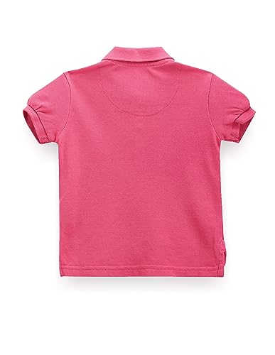 U.S. Polo Assn. Girls Cotton Pique Polo Shirt Pink