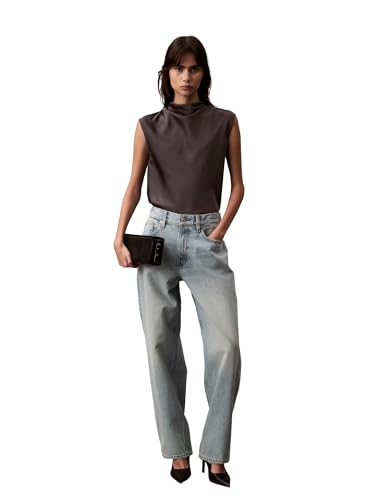 Calvin Klein Jeans Women's Solid Regular Fit T-Shirt (44B917G021_Grey