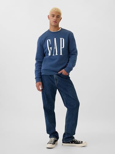 Men's Regular Fit Logo Sweatshirt, Blue, L