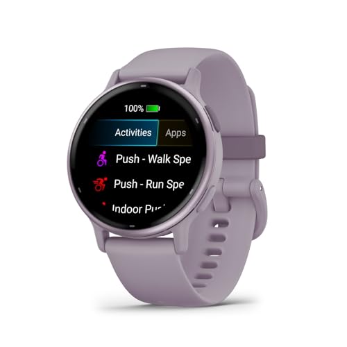 Garmin Vivoactive 5, Health and Fitness GPS Smartwatch, AMOLED Display, Up to 11 Days of Battery |Metallic Orchid Aluminum Bezel with Orchid Case and Silicone