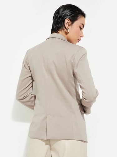 Max URB_N Women Solid Single-Breasted Blazer (Black_XXL)