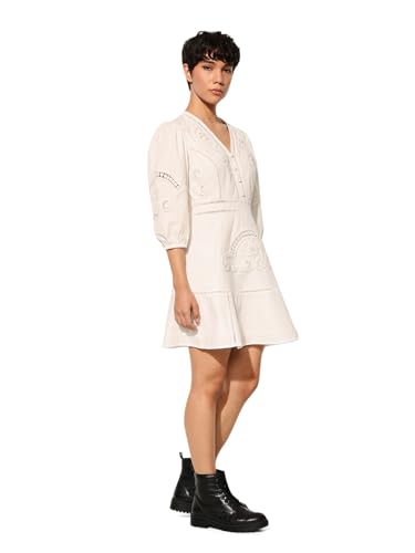 ONLY Women Fit and Flare White Dress