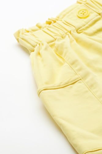Allen Solly Girls Yellow Solid Regular Fit Shorts