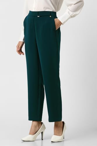 Van Heusen Women's Regular Casual Pants (VWTFPRGFD49708_Green