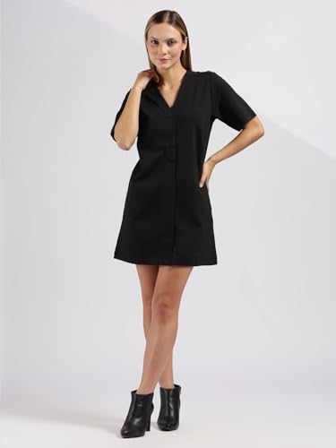 Viscose V-Neck Shift Dress