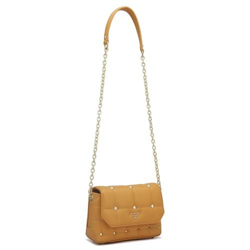 Da Milano Genuine Leather Orange Sling Bag (Small) (00936OL)