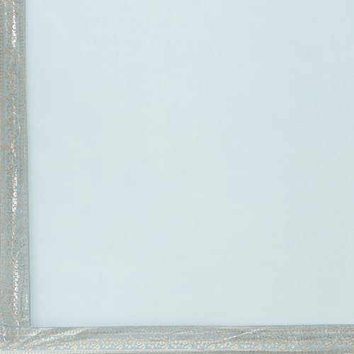 Biba Women Dull Blue Cotton Kalidar Suit Set_36