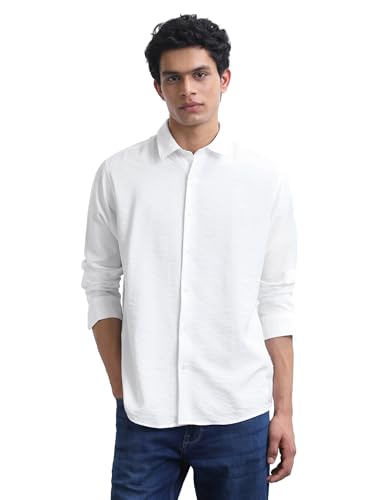 Flying Machine Twill Textured Shirt