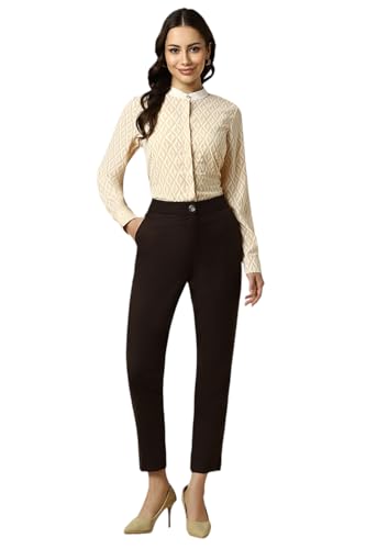Allen Solly Women Beige Print Long Sleeves Shirt