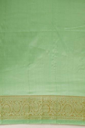 Taneira Women Gold Woven Pure Organza Tissue Kanjivaram Saree With Unstitched Blouse Piece (SHH07J00065-Gold)