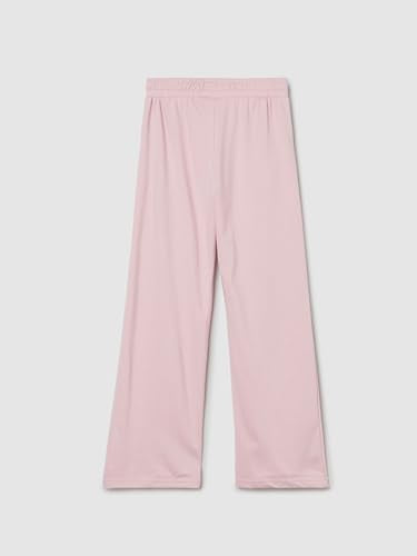 Max Girls Solid Wide Leg Trousers(Pink_8-9 Y,)