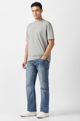 Van Heusen Men's Regular Fit T-Shirt (VXKCGCDSFF93768_Grey