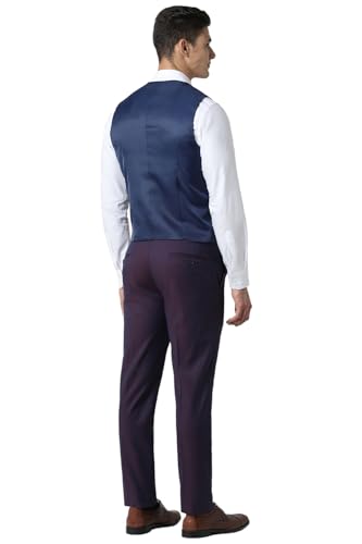 Van Heusen Men Purple Solid Slim Fit Formal Four Piece Suit