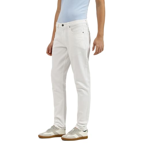 United Colors of Benetton Men's Tapered Jeans (25A4REJE1347I101_White