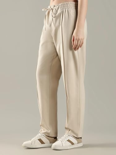 Relaxed Fit Solid Mid Rise Trouser
