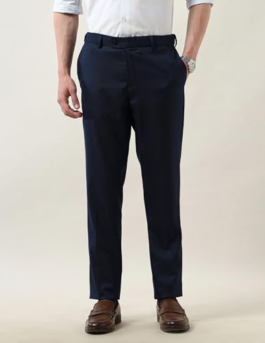 Arrow Men's Dobby Three Piece Ceremony Suit (ARAKSU5500_Navy_42)