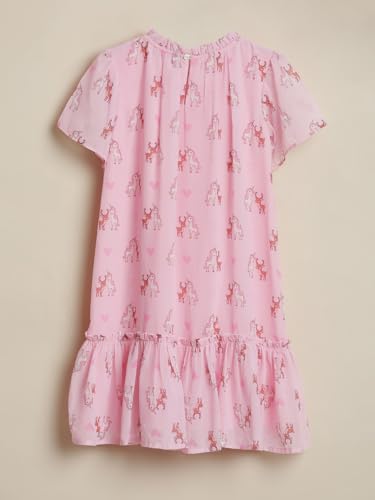 Allen Solly Girls Pink Print Casual Dress