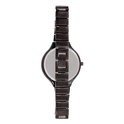 Giordano Analog Watch for Women's with Black Case and Black Dial Stylish Mesh Band Ladies Wrist Watch with Studds on Dial to Complement Your Party Look, Gift for Women's - 2928-77