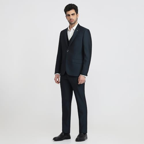 Raymond Petrol Structure Pattern Men Suit Purple