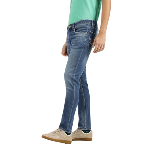 United Colors of Benetton Men's Low Crotch Jeans (25A4REJE1390I901_Blue
