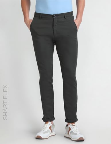 Arrow Men's Skinny Pants (ASAHTR2516_Grey