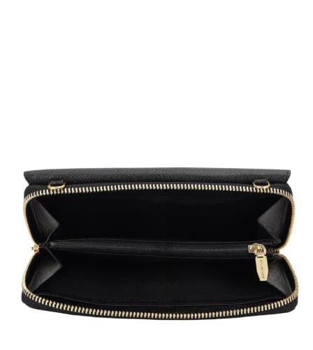 Da Milano Premium Leather Wallet for Women | Multi Compartment Travel Wallet - Black