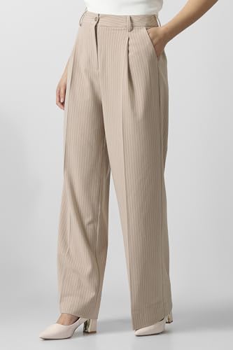 Van Heusen Women's Regular Casual Pants (VWTPCRGPZ85455_Beige