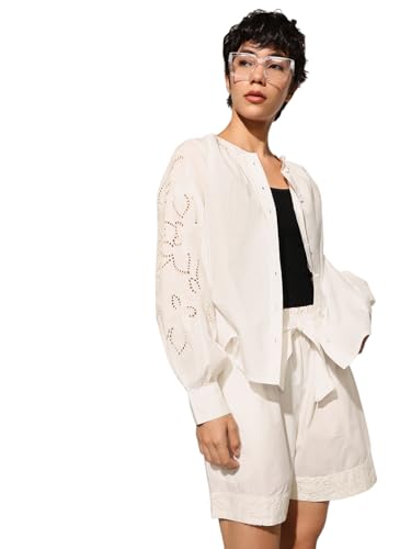 ONLY Women's Regular Fit White Top