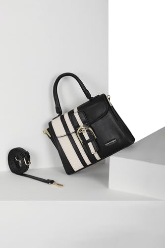 Van Heusen Women Black Patterned Casual Handbag