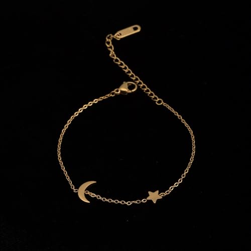 PALMONAS Star Moon Bracelet for Women - Gift for Girls & Women | Waterproof & Anti-Tarnish Bracelet