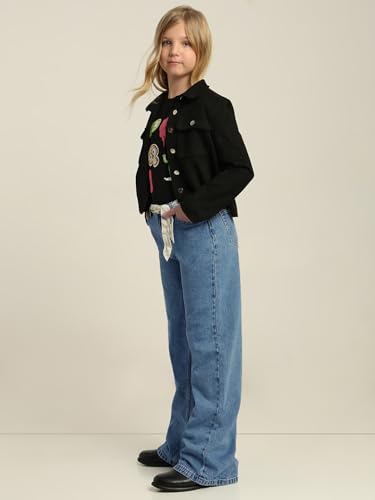 VERO MODA Girl Mid Rise Wide Leg Blue Jeans