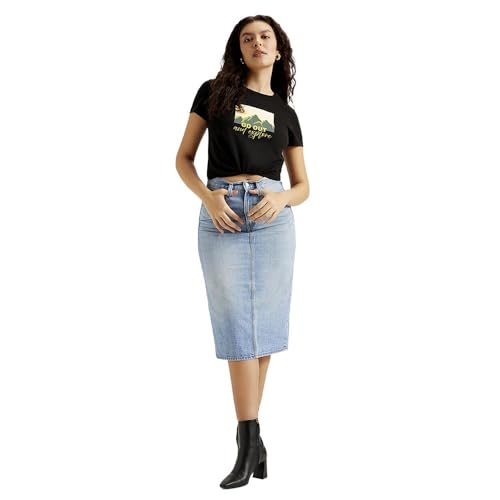 Levi's Cotton Western Skirt Blue