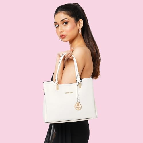 Lavie Luxe Women's Azura Medium 3 compartment Satchel Bag for Women | Satchel Handbag for Work | Ladies purse | Stylish Shoulder Bag | Gift for Women