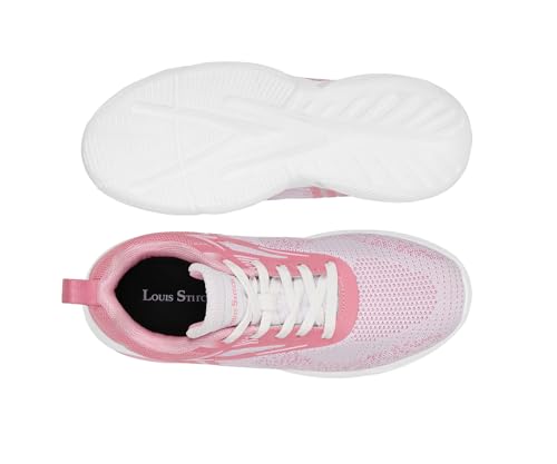 LOUIS STITCH Women’s Blush Pink Lightweight Athleisure Sport Shoes | Lightweight Casual Sneakers | Lace-Up Sneaker and Athleisure Wear| Perfect for Casual, Gym & Travel Wear | LSLD-ATH-YL | UK-6