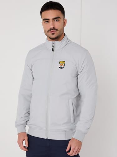 Wildcraft Men Sierra Solid Nylon Blend Collored Casual Quilted Jacket, Full Sleeve - Regular fit, Silver, S