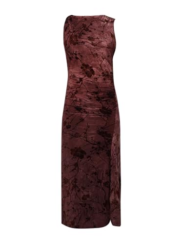 ONLY Women's Regular Fit Maroon Dress