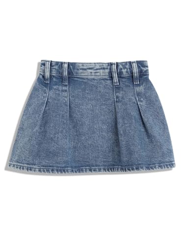 Girls Solid Relaxed Fit Mid Rise Skirt