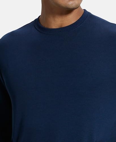 Jockey Men's Cotton Round Neck Sweat Shirt IM11_Navy_L