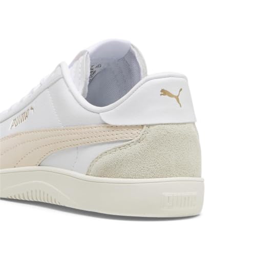 PUMA Women's Club 5v5 Sneakers, Puma White-rosebay-puma Gold, 8