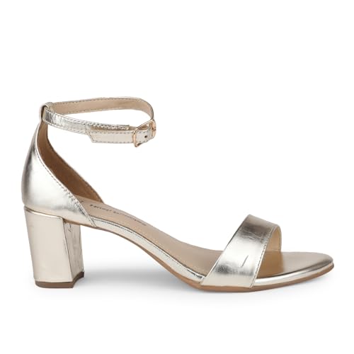 Hush Puppies Block Heel Sandals - Gold (7Uk)