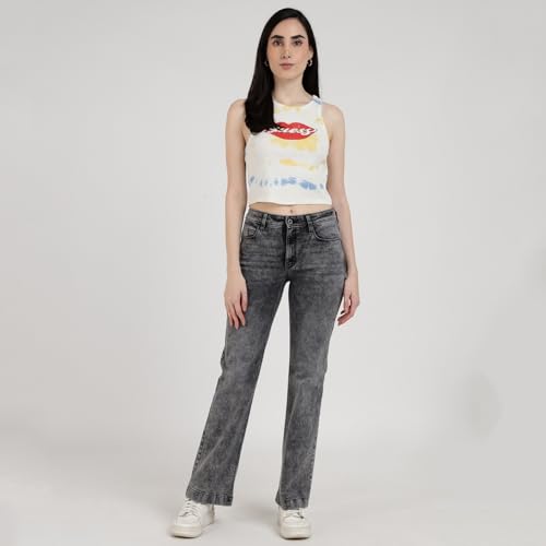 GUESS Tourmaline Light Solid High Rise Bootcut Pants Grey