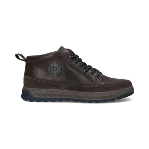 bugatti Exeter Dark Grey Premium Leather Comfort Hightop Sneakers