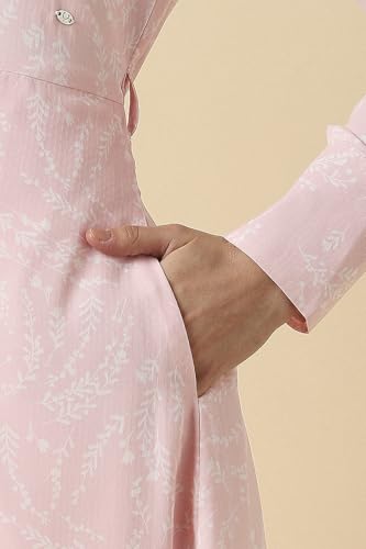 Women Pink Print Casual Dress