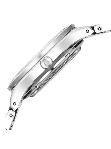 Xylys Shimmer Swiss Analog Blue Dial Two Toned Silver Steel & Black Ceramic Strap Watch for Women - 9766SD02E