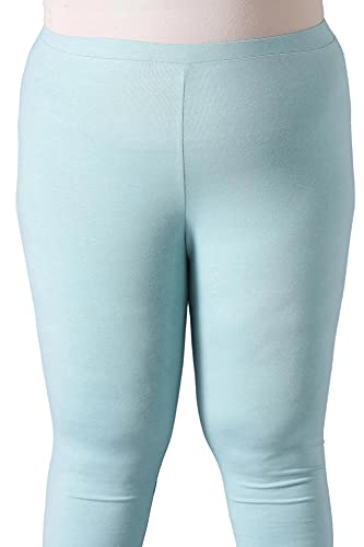 W for Woman Women's Regular Fit Cotton Tights (21AUW60105-215049_Aqua Haze)