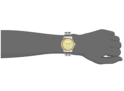 Giordano Analog Mens Watch Yellow Dial Silver Colored Strap Metal Material