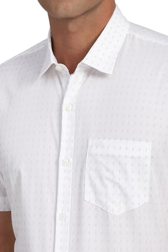 Peter England Men's Regular Fit Shirt (PESHWNUBY18255_White