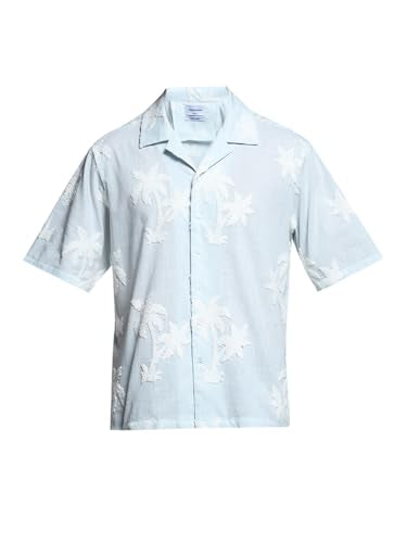 Jack & Jones Men Oversized Blue Shirt